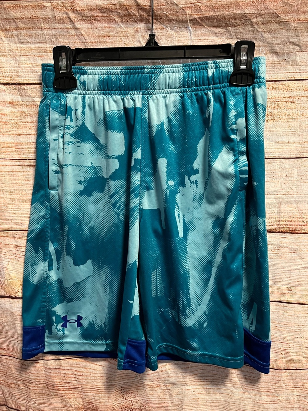 Under Armour teal aqua shorts-Youth large